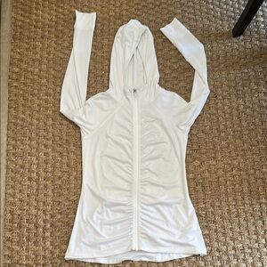Athleta White Hoodie Sweatshirt